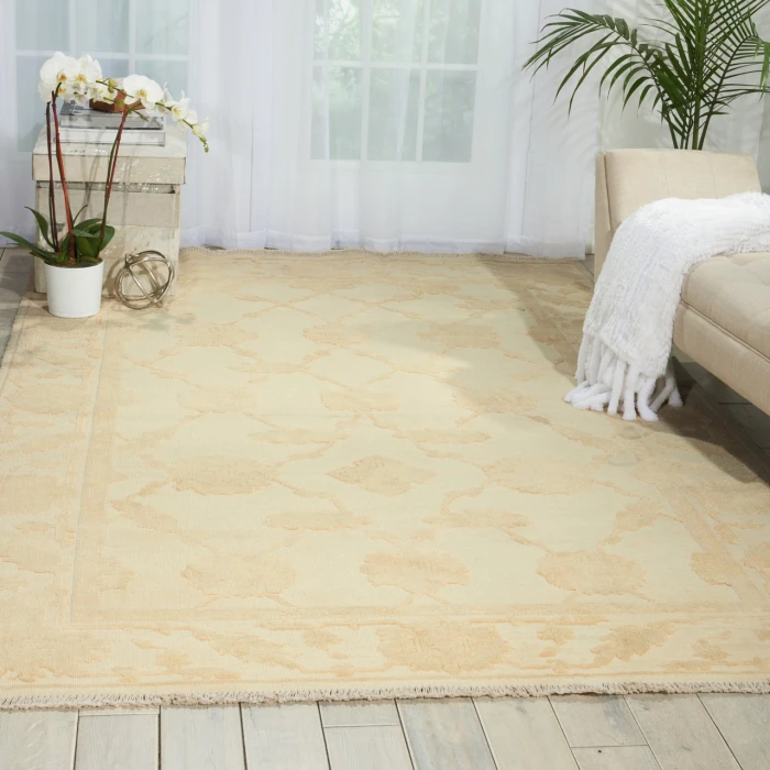 Nourison Home Silk Pointe Cream / Ivory SKP1 3ft.10in. x 5ft.10in. Rect. Rug