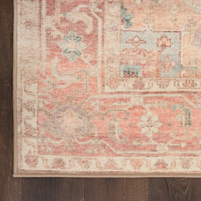 Nourison Vintage Washables Coral Taupe VWS07 9 ft. X 12 ft. Rect. Rug