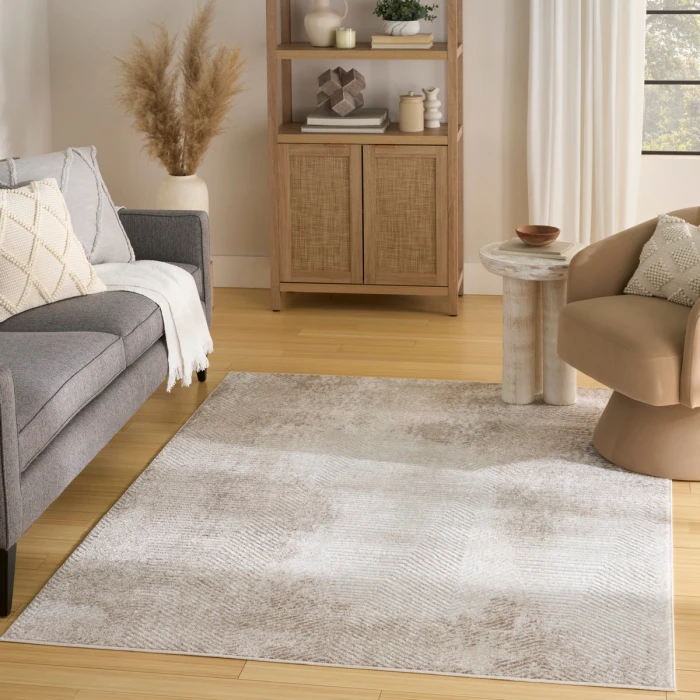 Nourison Dekor Ivory Taupe DEK04 5 ft. 3 in. X 7 ft. Rect. Rug