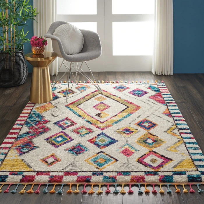 Nourison Home Nomad White NMD02 3ft.11in. x 6ft. Rect. Rug
