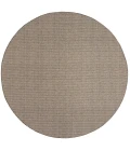 Nourison Tulum Brown TLM03 8 ft. X Round Rug