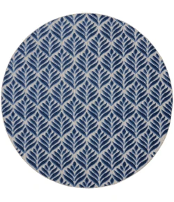 Nourison Home Aloha ALH35 Blue 5 ft. 3 in. Round Area Rug