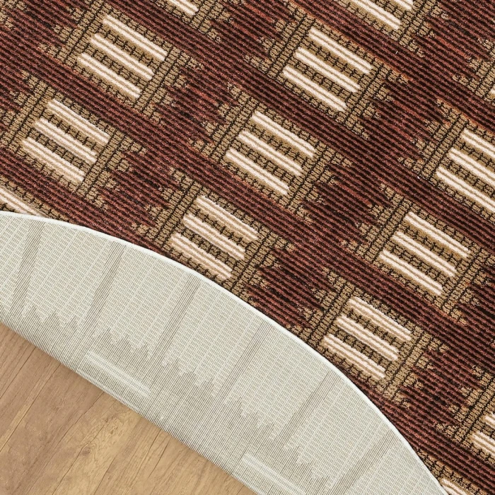 Nourison Nordic Rust NRC16 5ft. x Round Round Rug
