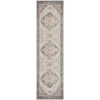Nourison Home Vintage Washables VWS13 Ivory Purple 2 ft. 2 in. X 8 ft. Area Rug