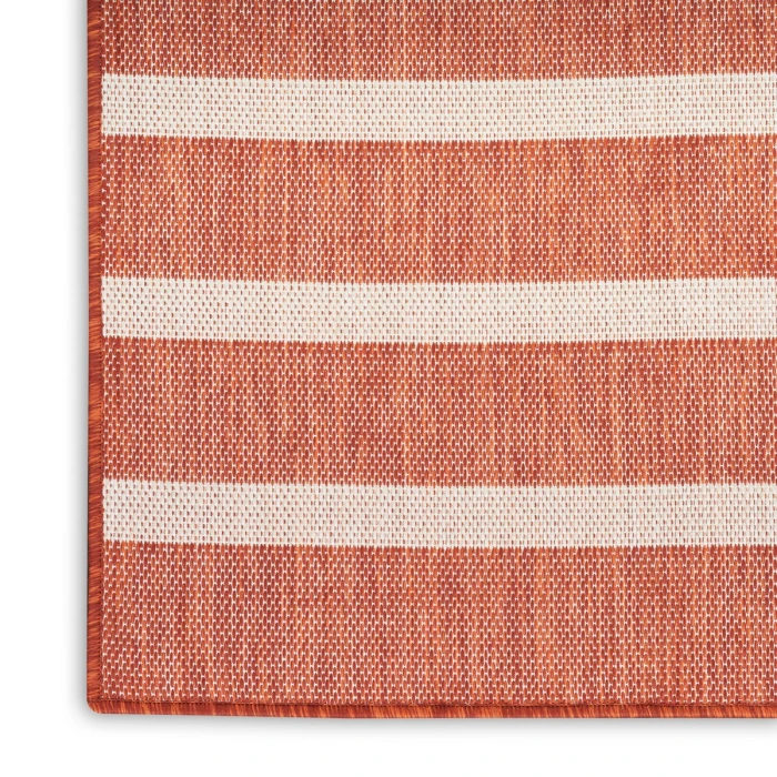Nourison Positano Terracotta Ivory POS03 2 ft. 2 in. X 10 ft. Rect. Rug