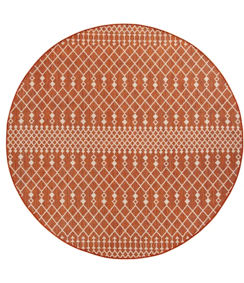 Nourison Positano Terracotta POS02 8ft. Round Rug
