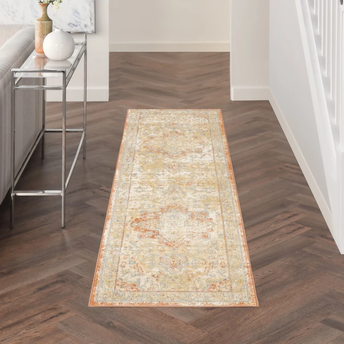Nourison Nourison Essentials Persian Beige Rust NRE07 2 ft. 2 in. X 10 ft. Rect. Rug