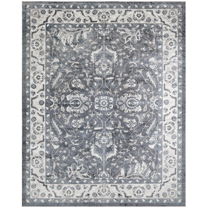 Nourison Astra Machine Washable Slate ASW20 9 ft. x 12 ft. Rect. Rug
