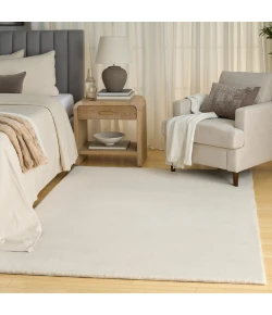 Nourison Home Soft Plush Rabbit Fur SFF01 Beige 4 ft. X 6 ft. Area Rug