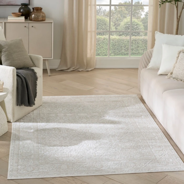 Nourison Dekor Ivory Beige DEK03 5 ft. 3 in. X 7 ft. Rect. Rug