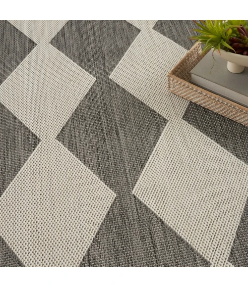 Nourison Positano Charcoal POS04 9 ft. X 12 ft. Rect. Rug