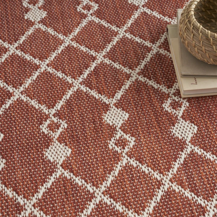 Nourison Positano Terracotta POS02 5ft. Round Rug
