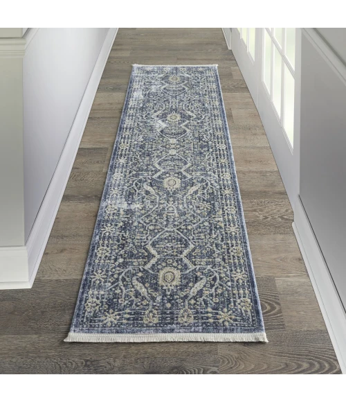 Nourison Home Lustrous Weave Blue LUW03 2ft.2in. x 7ft.6in. Rect. Rug