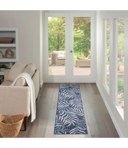 Nourison Home Garden Oasis GOA01 Navy 2 ft. X 6 ft. Area Rug