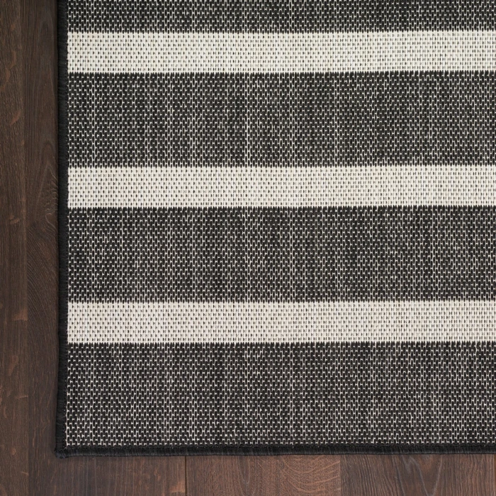 Nourison Positano Black Ivory POS03 6 ft. X 9 ft. Rect. Rug