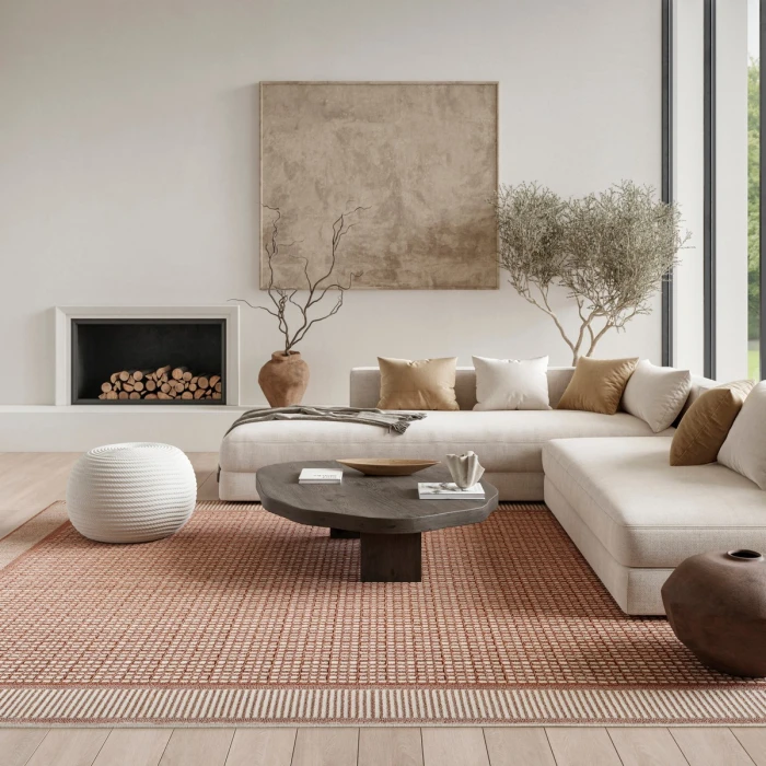 Nourison Nordic Brick Ivory NRC03 8 ft. X 10 ft. Rect. Rug