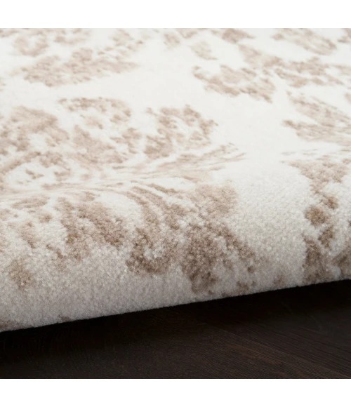 Nourison Jubilant Ivory Beige JUB09 5 ft. 3 in. X Round Rug