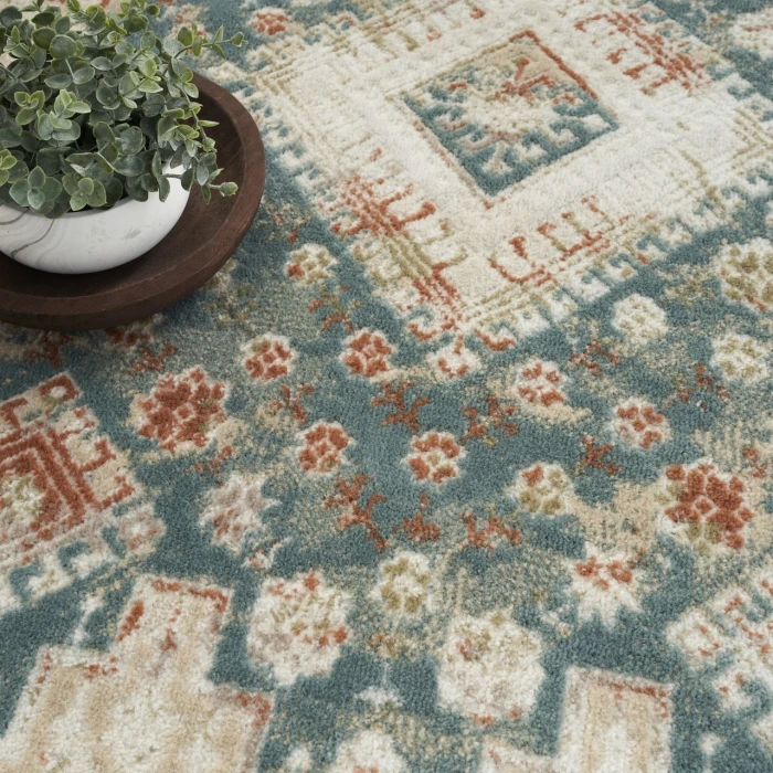Nourison Thalia Green Ivory THL04 5ft.3in. x Round Rug