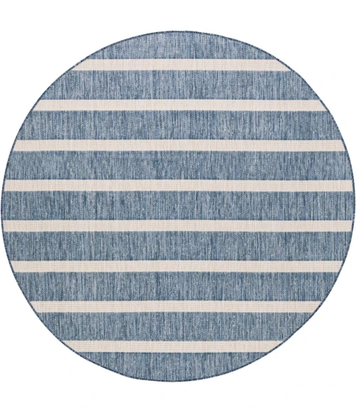 Nourison Positano Navy Ivory POS03 4ft. Round Rug