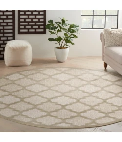 Nourison Home Easy Care NES01 Cream 6 ft. Round Area Rug