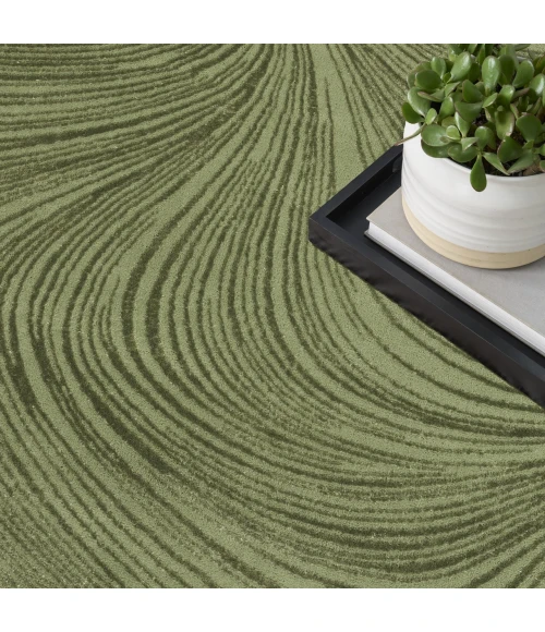 DKNY Central Park West Green CEP02 7ft.10in. x 9ft.10in. Rect. Rug