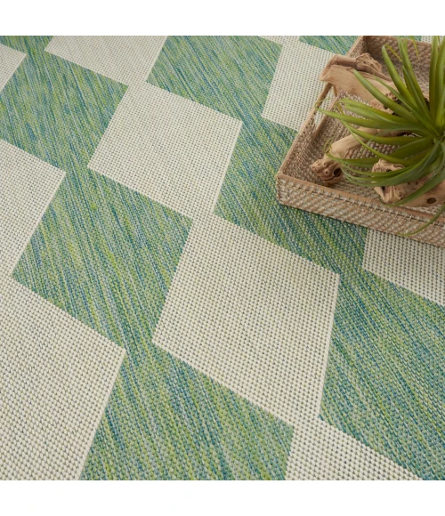 Nourison Positano Blue Green POS04 10 ft. X 14 ft. Rect. Rug