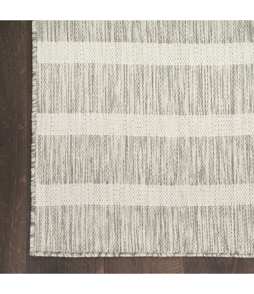 Nourison Positano Grey Ivory POS03 10ft. Square Rug