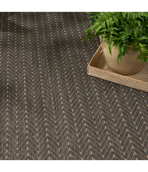 Nourison Horizon Indoor/Outdoor Charcoal HOZ02 6 ft. X 9 ft. Rect. Rug