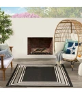 Nourison Horizon Indoor/Outdoor Black HOZ03 4 ft. X 6 ft. Rect. Rug