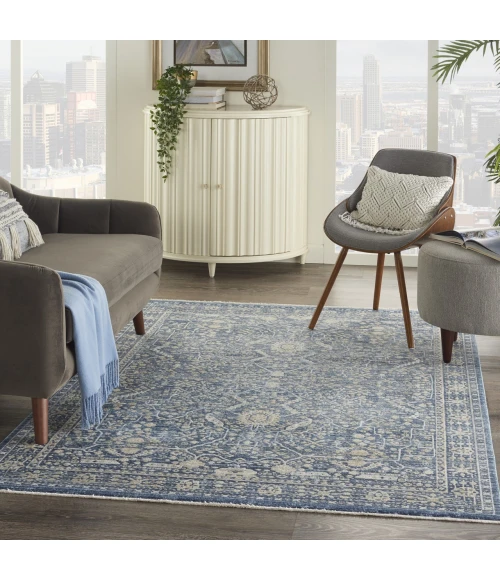 Nourison Home Lustrous Weave Blue LUW03 3ft.10in. x 5ft.10in. Rect. Rug