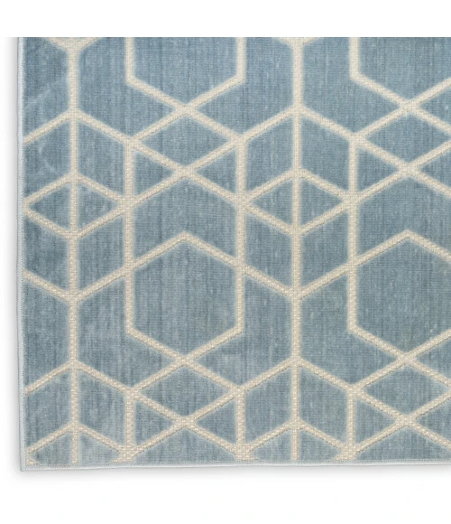 Nourison Home Washable Charm Blue WCH01 2ft.2in. x 10ft. Rect. Rug