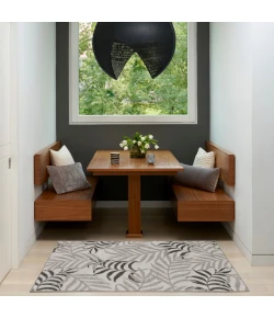 Nourison Home Garden Oasis GOA01 Grey 2 ft. X 4 ft. Area Rug