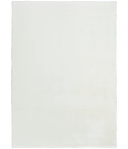 Nourison Home Soft Plush Rabbit Fur SFF01 White 5 ft. X 7 ft. Area Rug