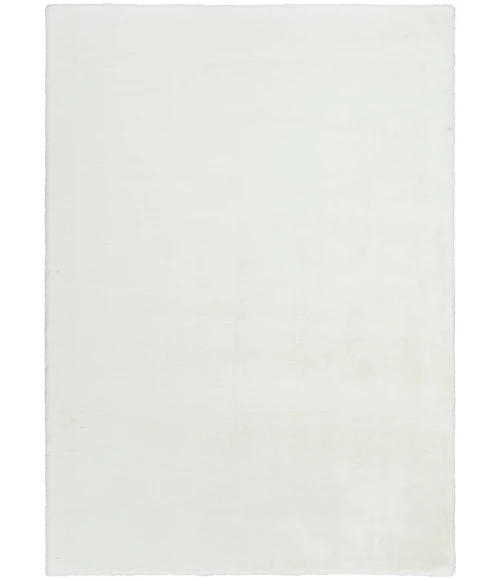 Nourison Soft Plush Rabbit Fur White SFF01 5 ft. X 7 ft. Rect. Rug