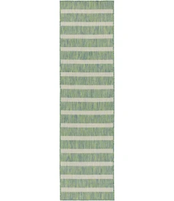 Nourison Home Positano POS03 Blue Green Ivory 2 ft. 2 in. X 10 ft. Area Rug