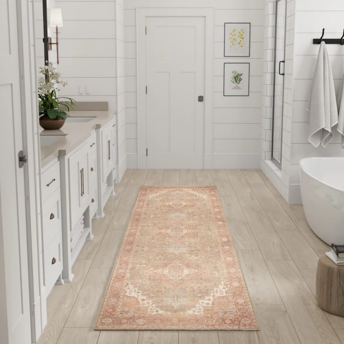 Nourison Vintage Washables Coral Taupe VWS07 2 ft. X 6 ft. Rect. Rug
