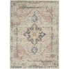 Nourison Tranquil Ivory Multicolor TRA06 4ft. x 6ft. Rect. Rug