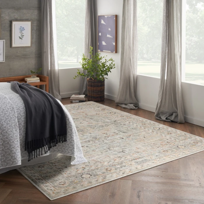 Nourison Oushak Home Light Grey OUS02 10 ft. X 14 ft. Rect. Rug