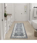 Nourison Astra Machine Washable Slate ASW20 2 ft. 2 in. x 8 ft. Rect. Rug