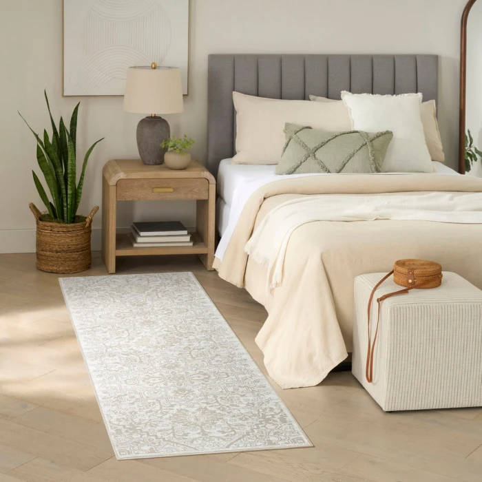 Nourison Dekor Ivory DEK10 2ft. 2in. x 6ft. Rect. Rug