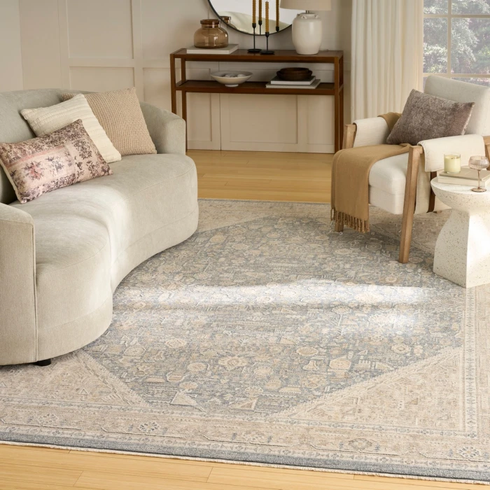 Nourison Retreat Ivory Blue RET03 10 ft. X 13 ft. Rect. Rug