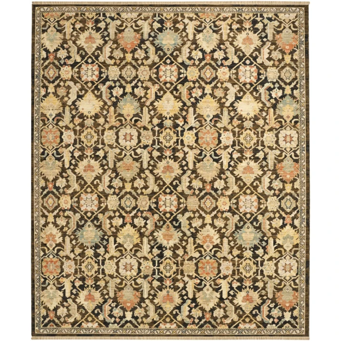 Nourison Antique Bloom Mocha Multicolor ANB02 9ft. x 12ft. Rect. Rug
