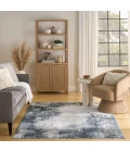 Nourison Dekor Grey Navy DEK04 5 ft. 3 in. X 7 ft. Rect. Rug