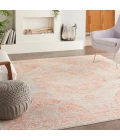 Nourison Tranquil Ivory Pink TRA05 8ft. x 10ft. Rect. Rug