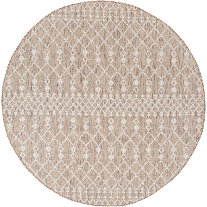 Nourison Positano Beige POS02 6ft. Round Rug