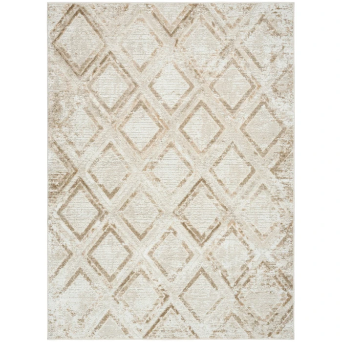 Nourison Dekor Ivory Taupe DEK05 5 ft. 3 in. X 7 ft. Rect. Rug