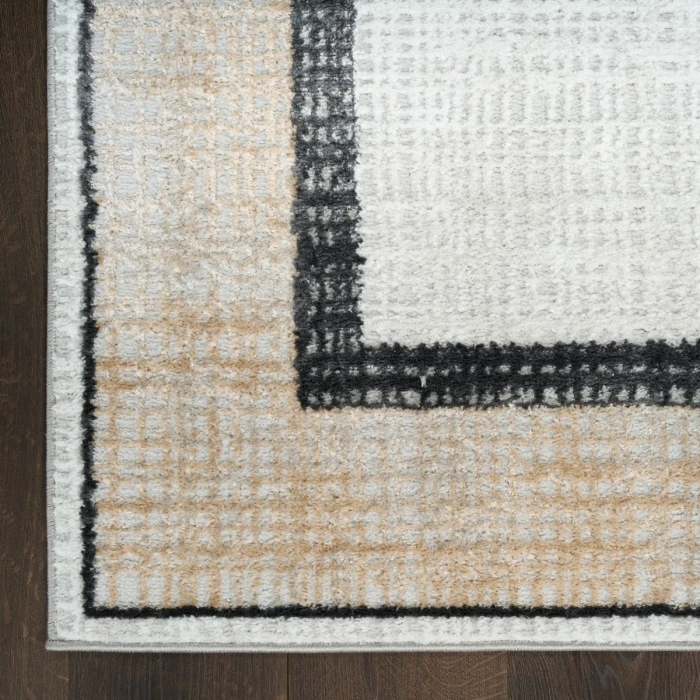 Nourison Dekor Grey Charcoal DEK06 4 ft. X 6 ft. Rect. Rug