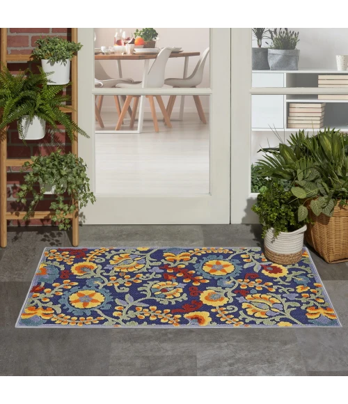 Nourison Home Aloha Blue ALH17 2ft. x 3ft. Rect. Rug