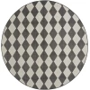 Nourison Positano Black POS04 8ft. Round Rug