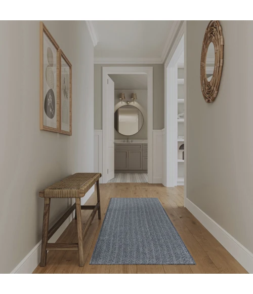 Nourison Home Tulum Blue TLM02 2ft.2in. x 10ft. Rect. Rug